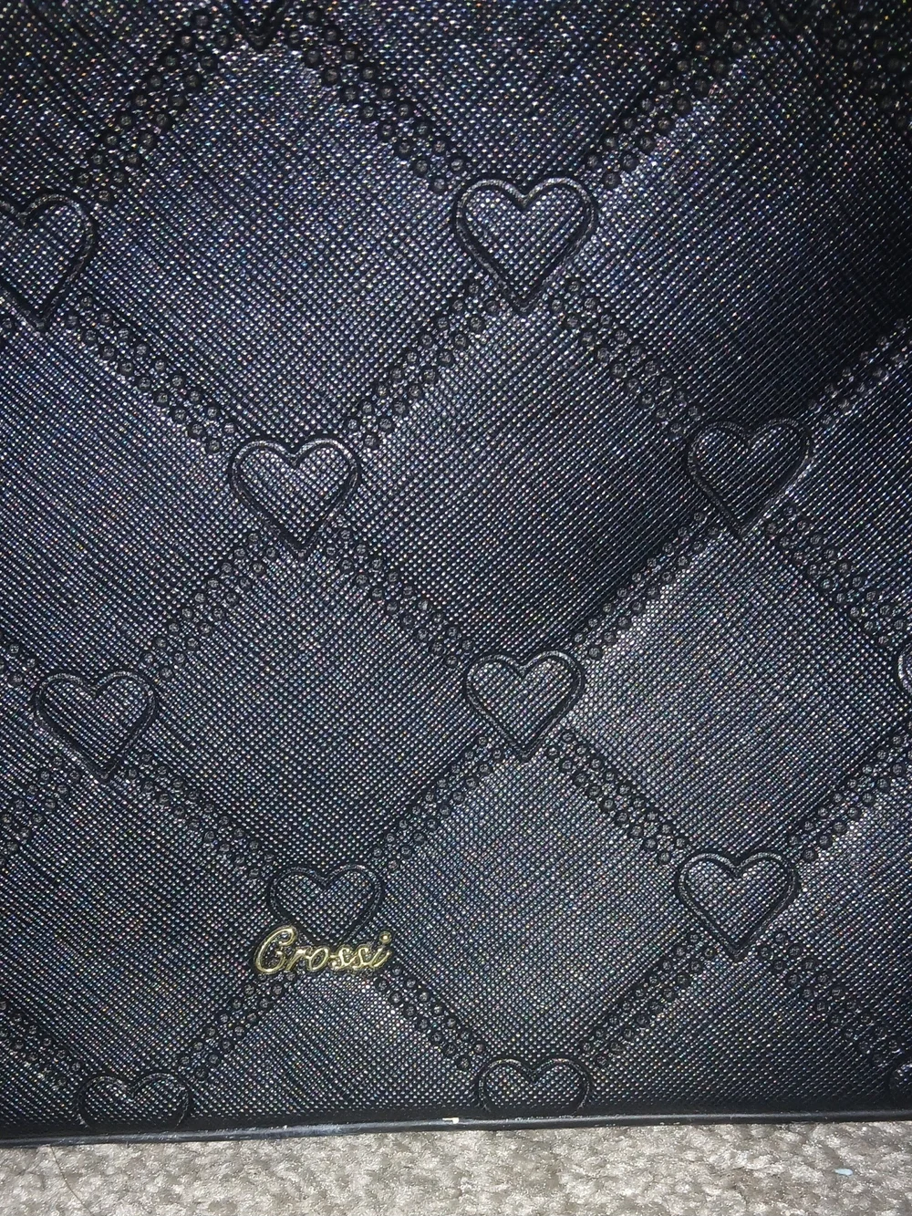 Grossi heart quilted satchel